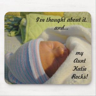 Geschenke für neue Babys Mauspad Meine Tante "Name