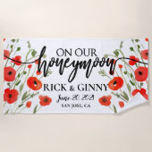 Geschenke für Neugeborene Flitterwochen - Mohnblum Strandtuch (Vorderseite)