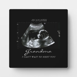 Geschenke für Oma Sonogram Baby Foto Fotoplatte