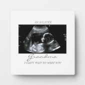 Geschenke für Oma Sonogram Baby Foto Fotoplatte (Vorderseite)