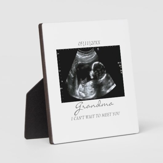Geschenke für Oma Sonogram Baby Foto Fotoplatte (Vorderseite)