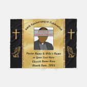 Geschenke für Pastor und Ehefrau Anniversary Perso Fleecedecke (Vorderseite (Horizontal))