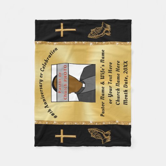 Geschenke für Pastor und Ehefrau Anniversary Perso Fleecedecke (Vorderseite)