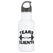 Geschenke für Personal Trainer meiner Kunden Edelstahlflasche (Vorderseite)