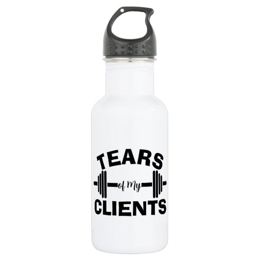 Geschenke für Personal Trainer meiner Kunden Edelstahlflasche (Vorderseite)