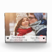 Geschenke für personalisierte Fernbeziehungen Fotoblock (Vorderseite)