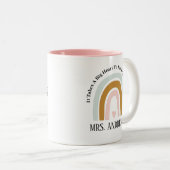 Geschenke für personalisierte Lehrer, Geschenke fü Zweifarbige Tasse (VorderseiteRechts)