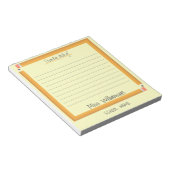 Geschenke für personalisierte Niedliche Lehrer Notizblock (angewinkelt)