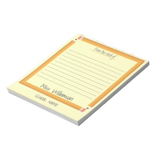 Geschenke für personalisierte Niedliche Lehrer Notizblock (Rotiert)