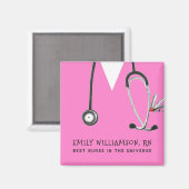 Geschenke für personalisierte Pflegekräfte Magnet (Vorderseite/Rückseite)