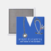 Geschenke für personalisierte Pflegekräfte Magnet (Vorderseite/Rückseite)