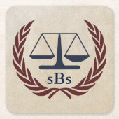 Geschenke für Personalisierte Rechtsanwälte der Ge Rechteckiger Pappuntersetzer (Vorderseite)