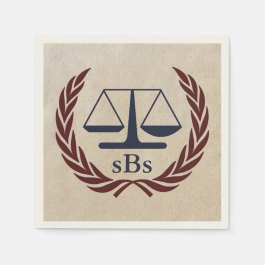 Geschenke für Personalisierte Rechtsanwälte der Ge Serviette (Vorderseite)