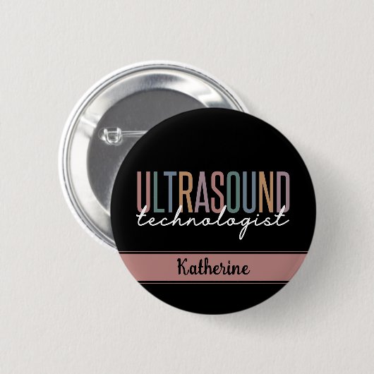 Geschenke für personalisierte Ultraschalltechniker Button (Vorne & Hinten)