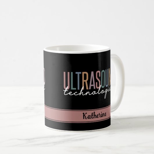 Geschenke für personalisierte Ultraschalltechniker Kaffeetasse (VorderseiteRechts)