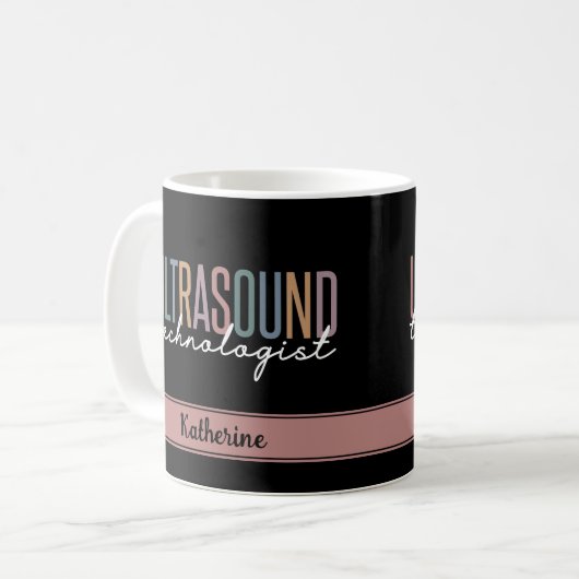 Geschenke für personalisierte Ultraschalltechniker Kaffeetasse (Vorderseite Links)
