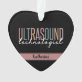 Geschenke für personalisierte Ultraschalltechniker Ornament (Rückseite)