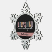 Geschenke für personalisierte Ultraschalltechniker Schneeflocken Zinn-Ornament (Rechts)