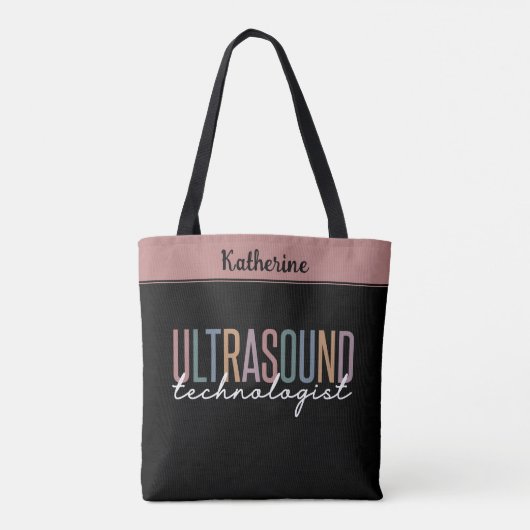 Geschenke für personalisierte Ultraschalltechniker Tasche (Rückseite)