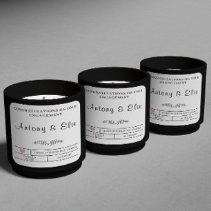 Geschenke für personalisierte Verlobung Quadratischer Aufkleber