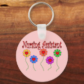 Geschenke für Pflegeassistenten - Blumendesign Schlüsselanhänger (Vorderseite)