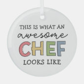 Geschenke für phantastische Koch | Bester Koch je Ornament Aus Glas (Vorderseite)
