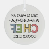 Geschenke für phantastische Koch | Bester Koch je Ornament Aus Glas (Rückseite)