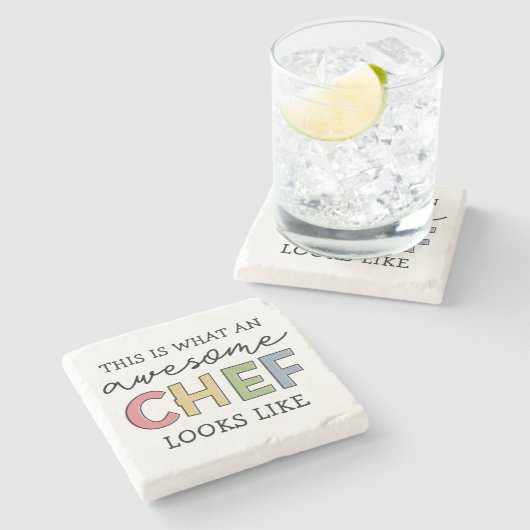 Geschenke für phantastische Koch | Bester Koch je  Steinuntersetzer (Seitenansicht)