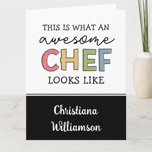 Geschenke für Phantastische Koch nach Maß | Bester Karte (Vorderseite)