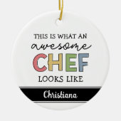 Geschenke für Phantastische Koch nach Maß | Bester Keramik Ornament (Vorne)