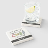 Geschenke für Phantastische Koch nach Maß | Bester Steinuntersetzer (Seitenansicht)