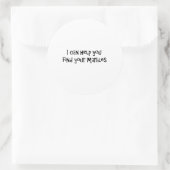 Geschenke für Psychiater Runder Aufkleber (Tasche)