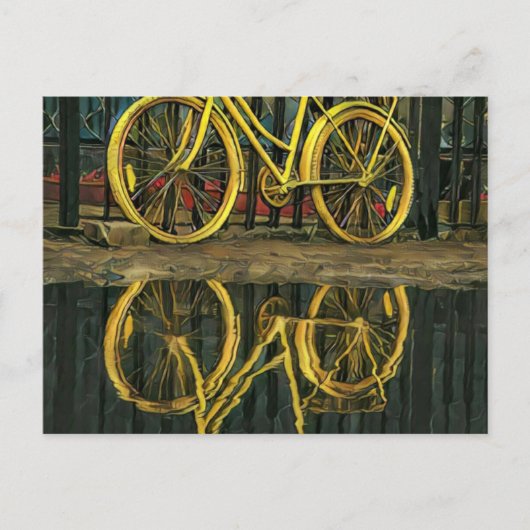 Geschenke für Radfahrer auf der Straße Postkarte (Vorderseite)