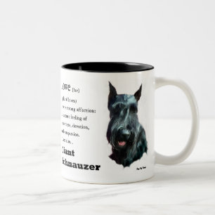 Geschenke für Riesenschnauzer Zweifarbige Tasse