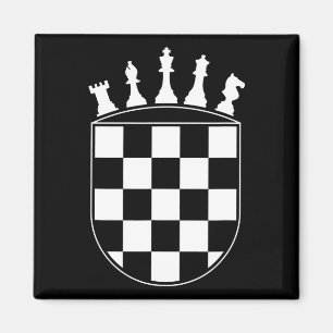Geschenke für Schachspieler für Kroaten kroatische Magnet