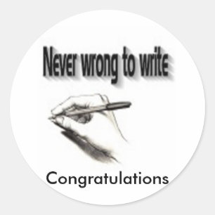 Geschenke für Schriftsticker Runder Aufkleber