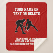 Geschenke für Senioren und Coach für personalisier Sherpadecke (Vorderseite)