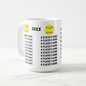 Geschenke für Softball-Trainer oder Softball-Manns Kaffeetasse (Vorderseite Links)