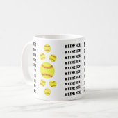 Geschenke für Softball-Trainer oder -Spieler. Soft Kaffeetasse (Vorderseite Links)