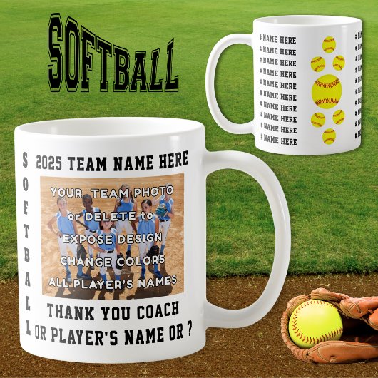 Geschenke für Softball-Trainer oder -Spieler. Soft Kaffeetasse