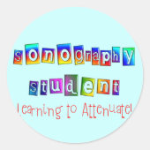 Geschenke für Sonographie Runder Aufkleber (Vorderseite)