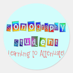 Geschenke für Sonographie Runder Aufkleber