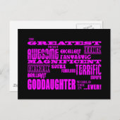 Geschenke für Töchter : Beste Godtochter Postkarte (Vorne/Hinten)