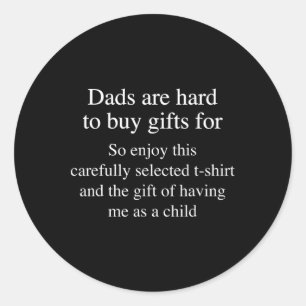 Geschenke für Vater, die für einen sonnigen Vater Runder Aufkleber