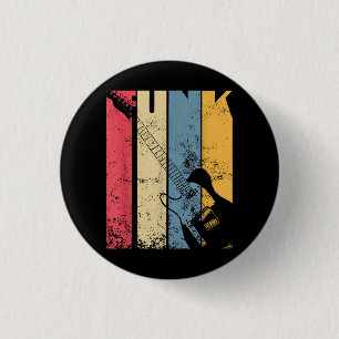 Geschenke für Vintage-Elektrogitarre Funk-Musiklie Button
