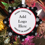Geschenke für Weihnachts-Business-Kunden Ornament Karte<br><div class="desc">Fügen Sie diesem Kunden und Mitarbeitern Ihr Firmenlogo und Ihre Informationen hinzu,  Weihnachtsgeschenk oder Geschenktafel.</div>