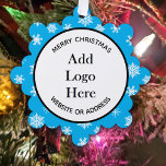 Geschenke für Weihnachts-Business-Kunden Ornament Karte<br><div class="desc">Fügen Sie diesem Kunden und Mitarbeitern Ihr Firmenlogo und Ihre Informationen hinzu,  Weihnachtsgeschenk oder Geschenktafel.</div>