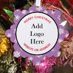 Geschenke für Weihnachts-Business-Kunden Ornament Karte<br><div class="desc">Fügen Sie diesem Kunden und Mitarbeitern Ihr Firmenlogo und Ihre Informationen hinzu,  Weihnachtsgeschenk oder Geschenktafel.</div>