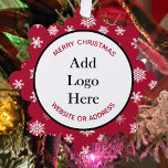 Geschenke für Weihnachts-Business-Kunden Ornament Karte<br><div class="desc">Fügen Sie diesem Kunden und Mitarbeitern Ihr Firmenlogo und Ihre Informationen hinzu,  Weihnachtsgeschenk oder Geschenktafel.</div>