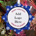 Geschenke für Weihnachts-Business-Kunden Ornament Karte<br><div class="desc">Fügen Sie diesem Kunden und Mitarbeitern Ihr Firmenlogo und Ihre Informationen hinzu,  Weihnachtsgeschenk oder Geschenktafel.</div>